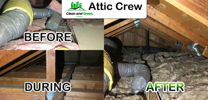 Insulation replacement: before and after